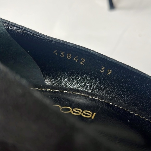 Sergio Rossi 39 / US 8.5 Black Suede Pointed Toe 4” Stiletto Heels Pumps - Picture 11 of 11
